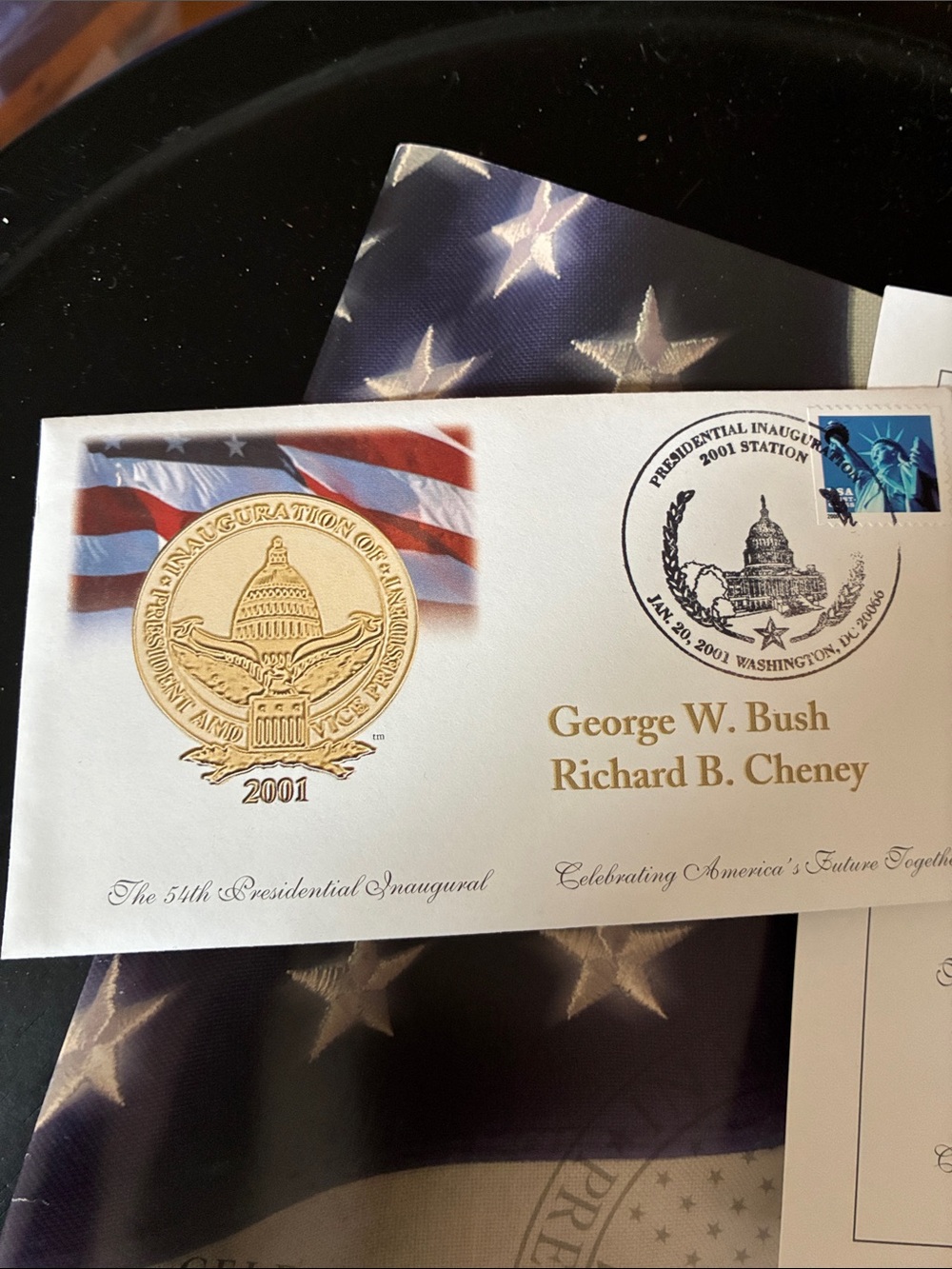Bush Cheney inauguration stamp covers and official program January 20, 2001 - Picture 2 of 15